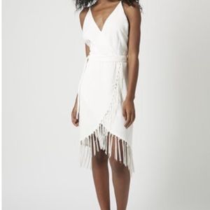 Glamorous Brand white fringe dress